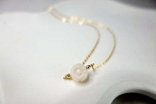 Carved pearl necklace