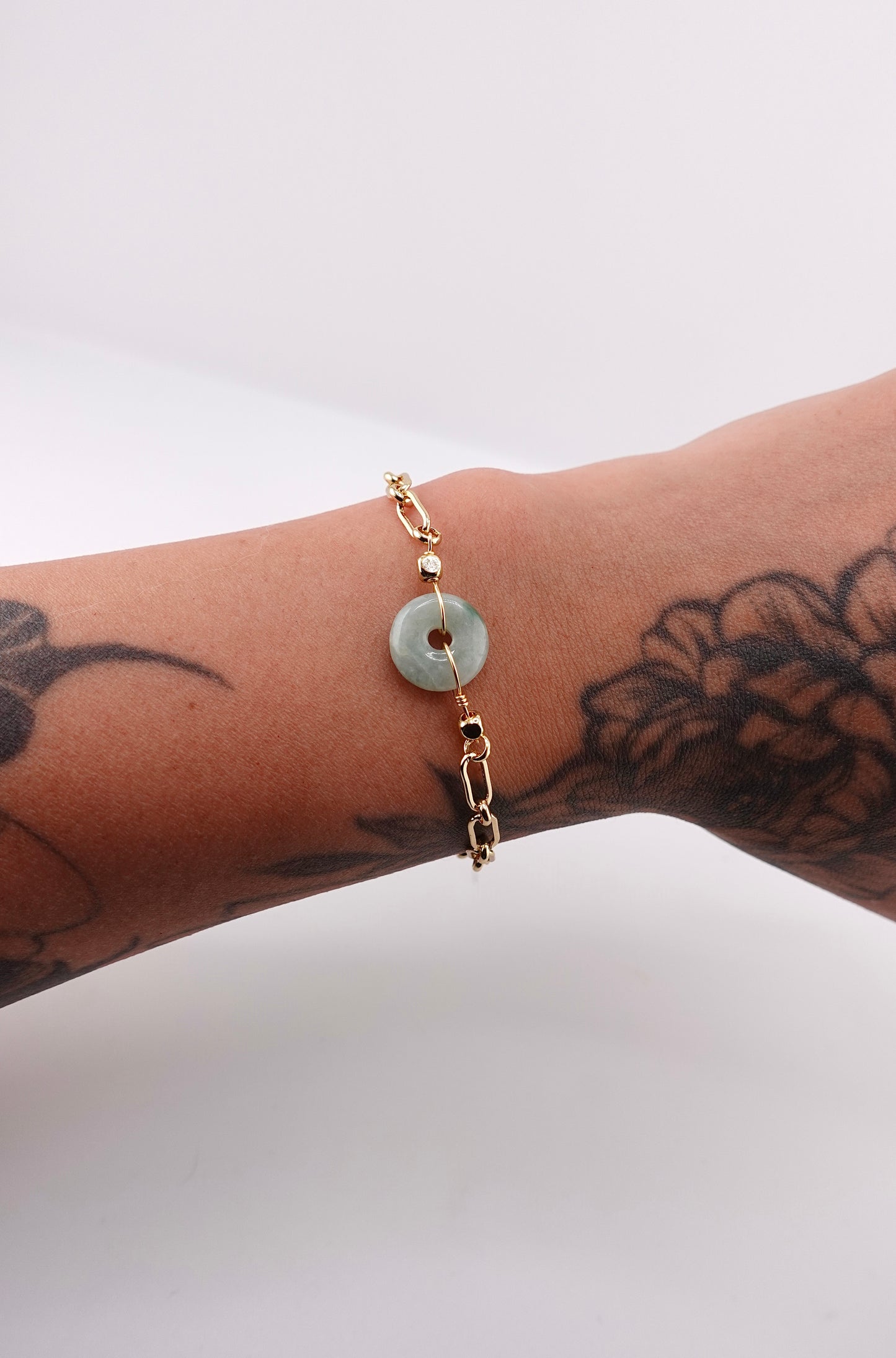 Jade donut bracelet
