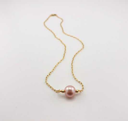 Mauve tide pearl necklace