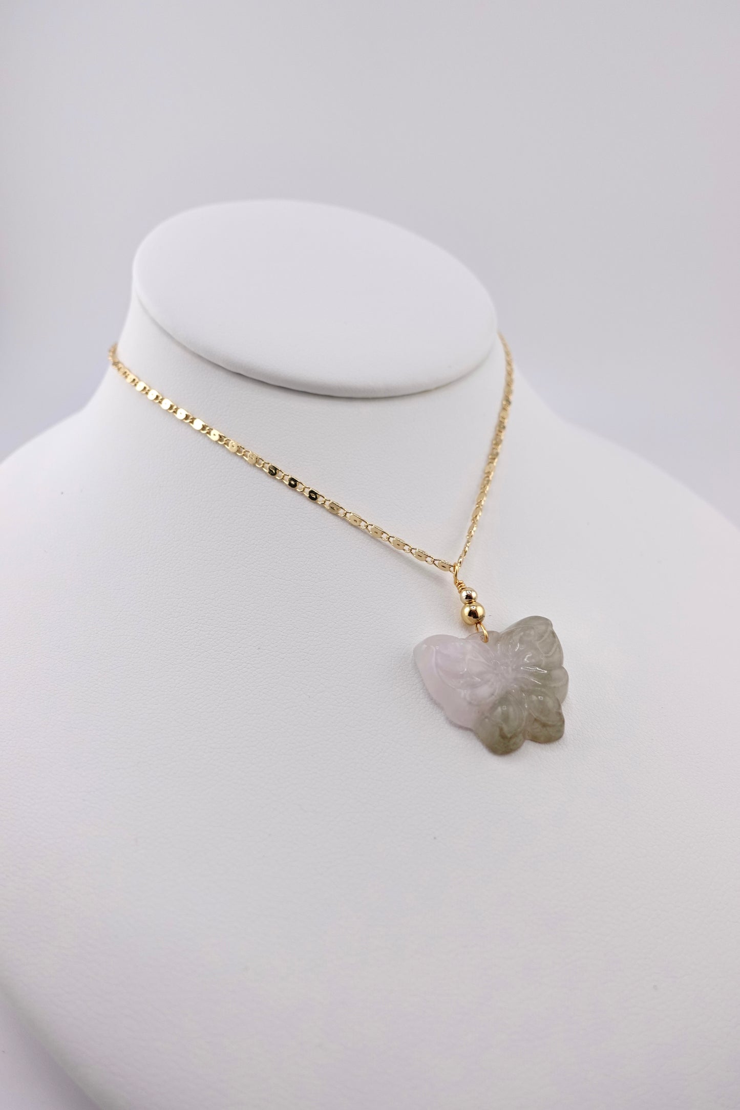 Butterfly jade necklace
