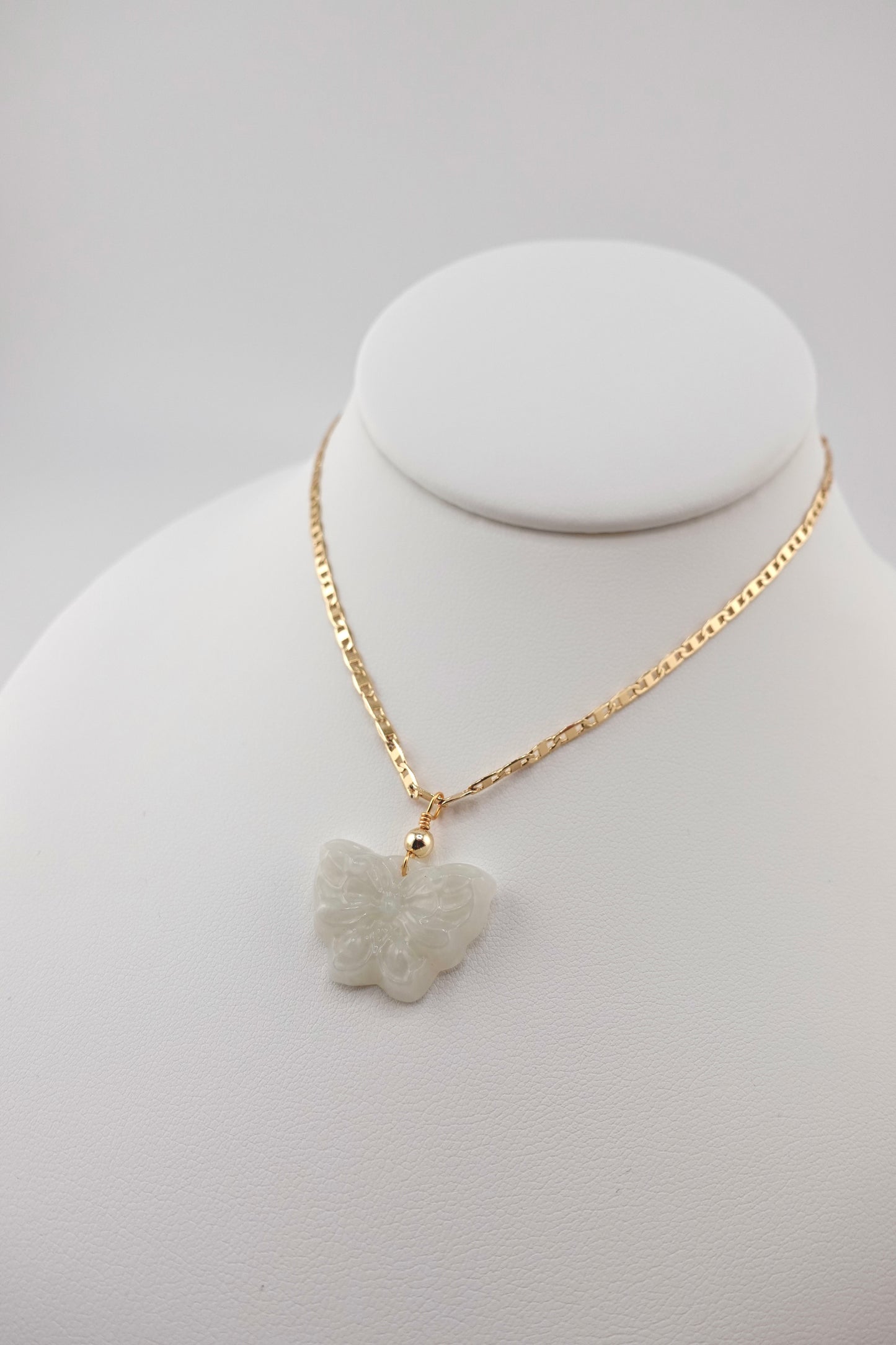 Jade butterfly necklace