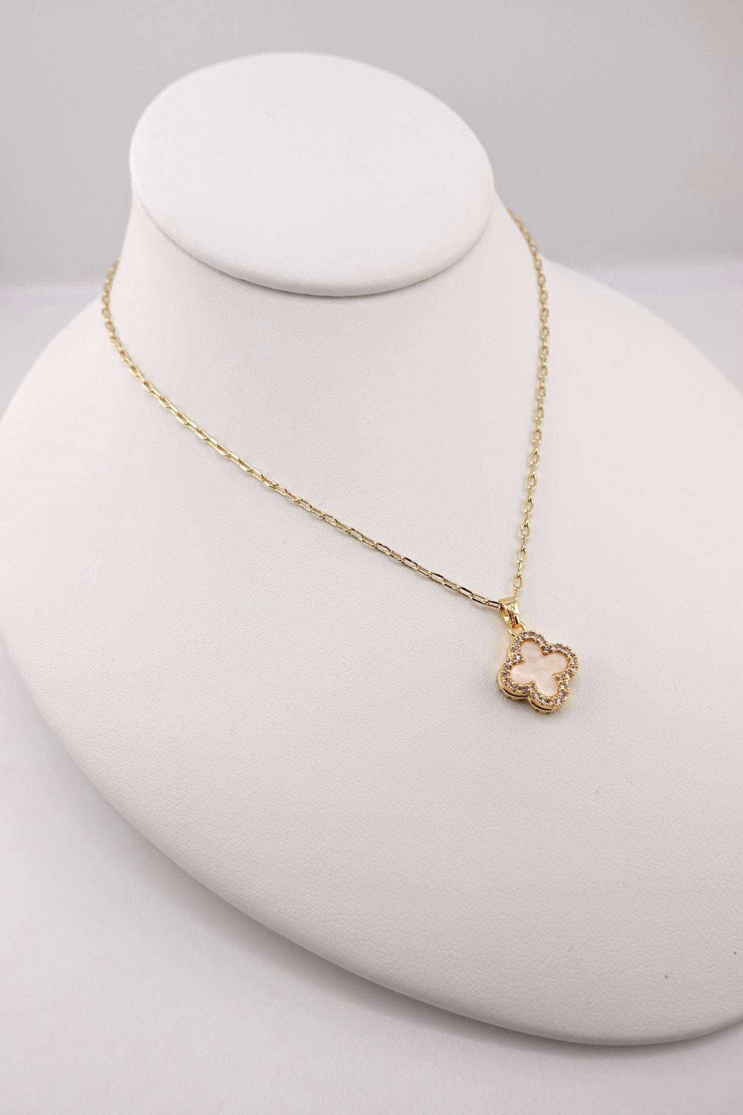 Clover stacker necklace