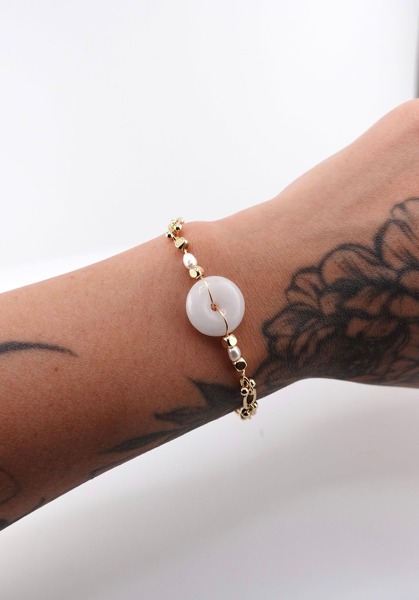 Jade donut bracelet