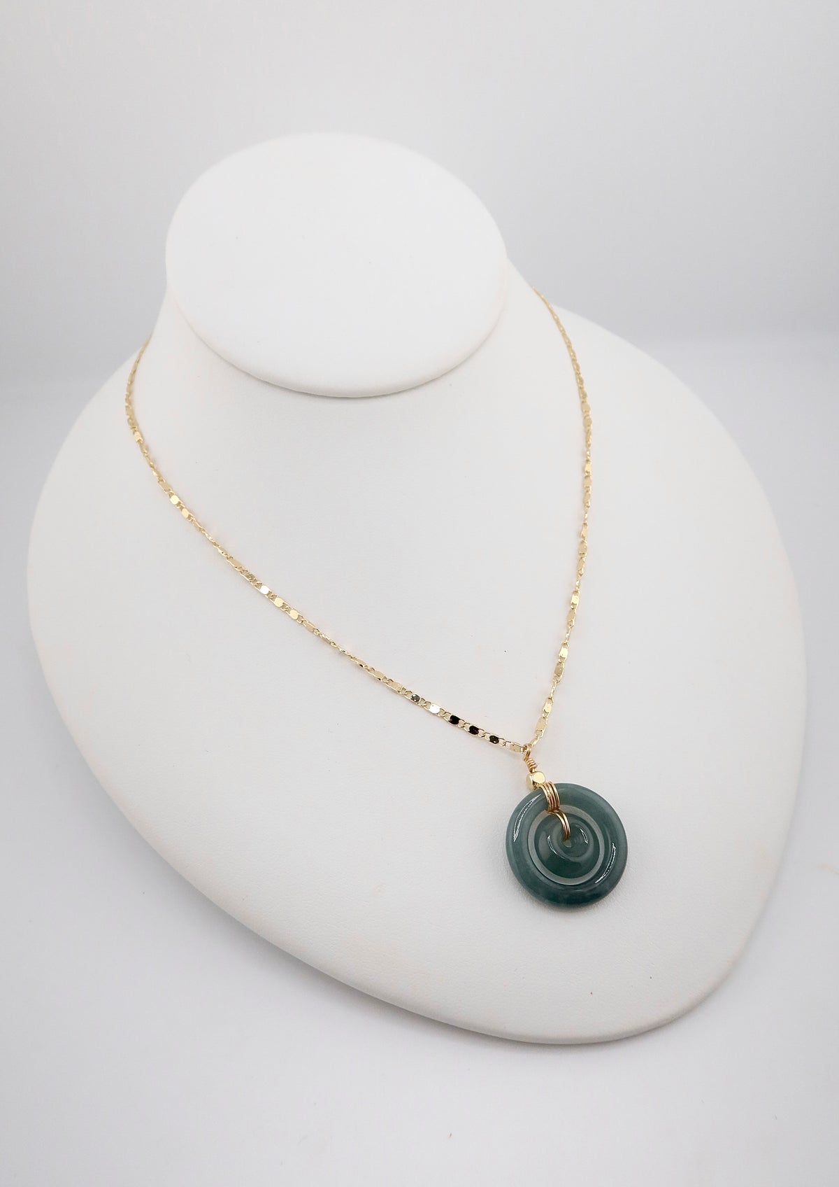 Double jade necklace