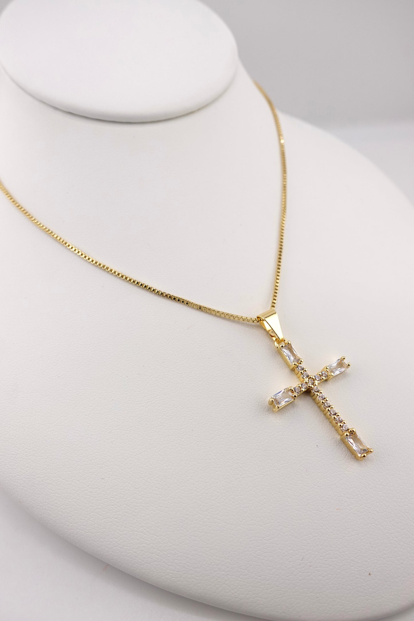 Cross stacker necklace