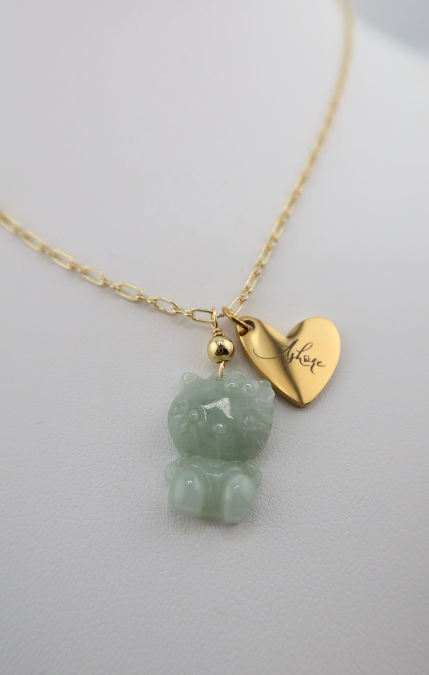 Hello kitty x ASHORE jade necklace