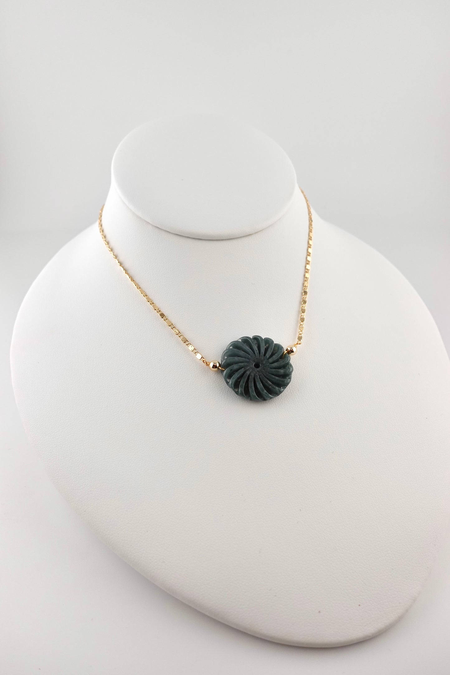 Jade blossom necklace