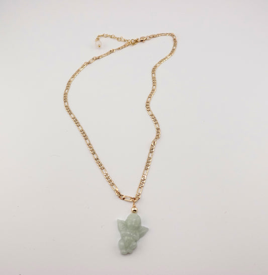 Jade Cherub necklace