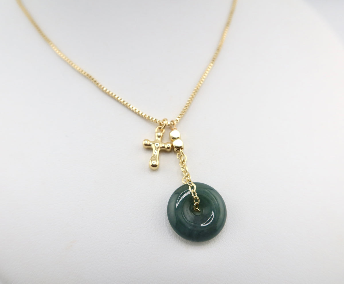 Jade dropped necklace