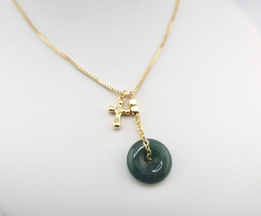 Jade dropped necklace