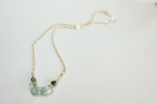 Jade link necklace
