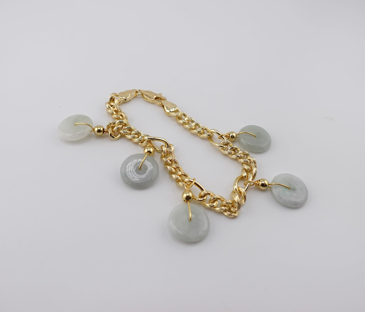 Large jade donut bracelet