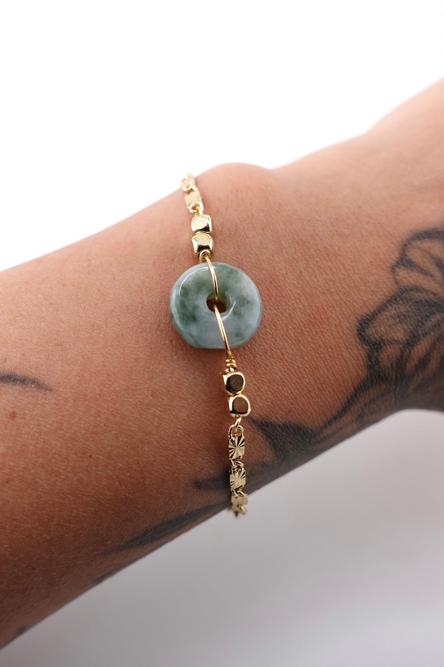 Jade donut bracelet