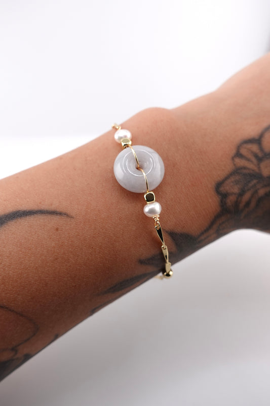Jade donut bracelet