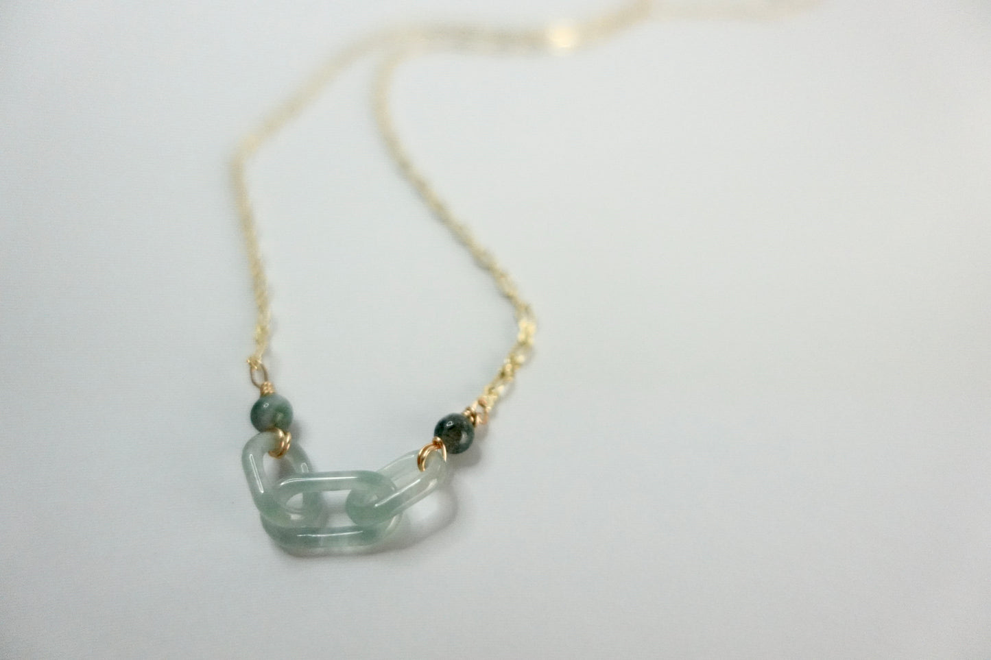 Jade link necklace