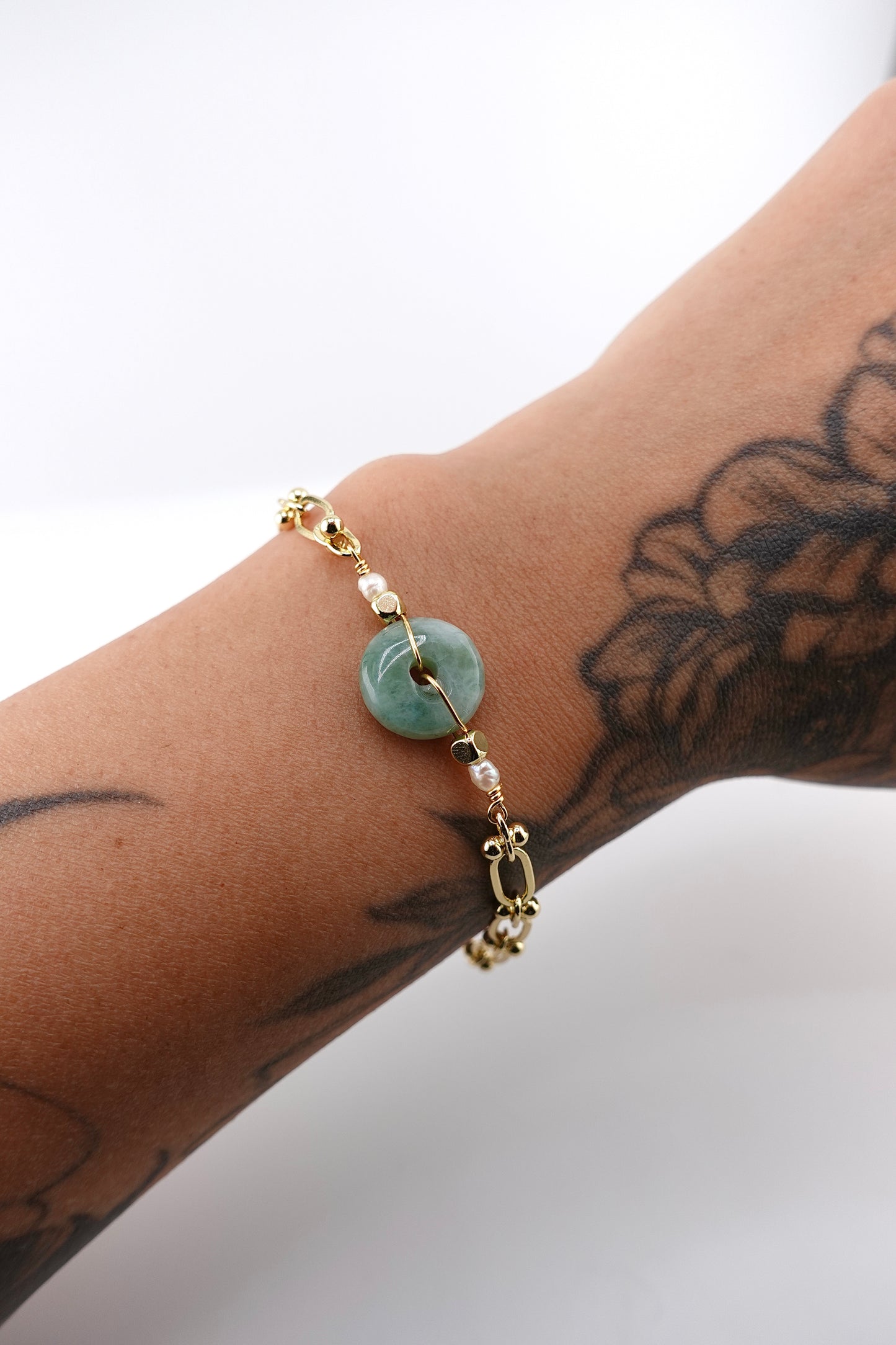 Jade donut bracelet