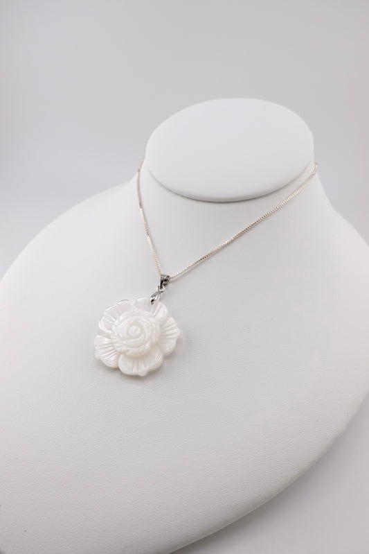 MOP rose necklace