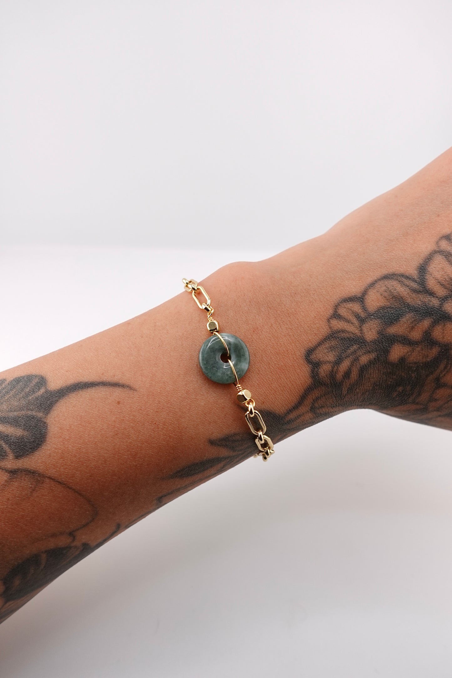 Jade donut bracelet
