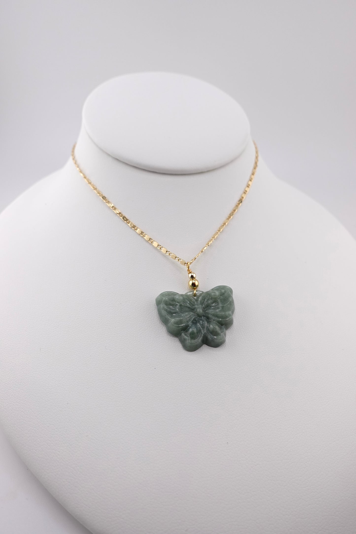 Jade butterfly necklace