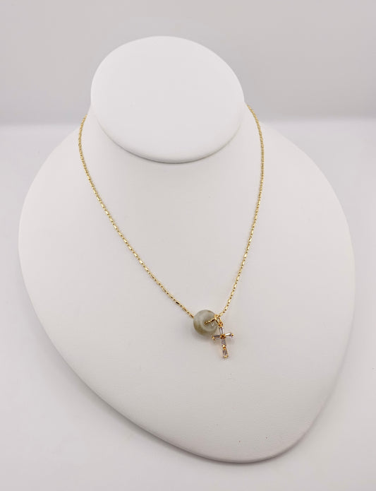 Mini donut charm necklace