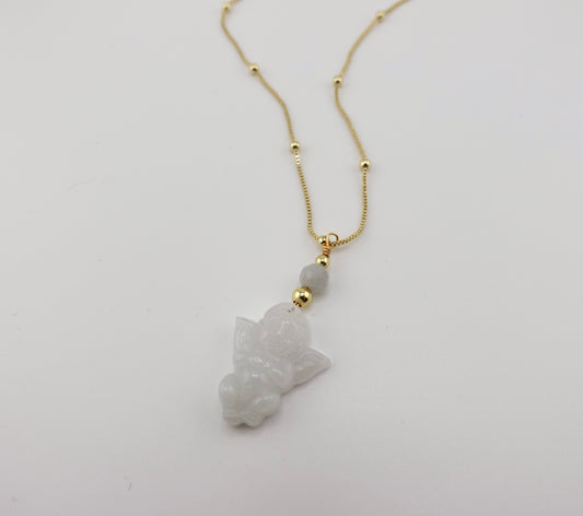 Jade Cherub necklace