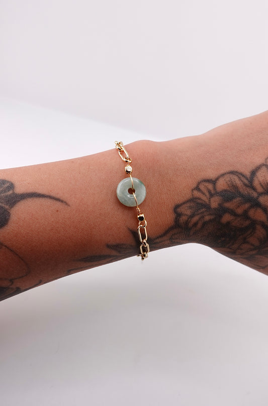 Jade donut bracelet