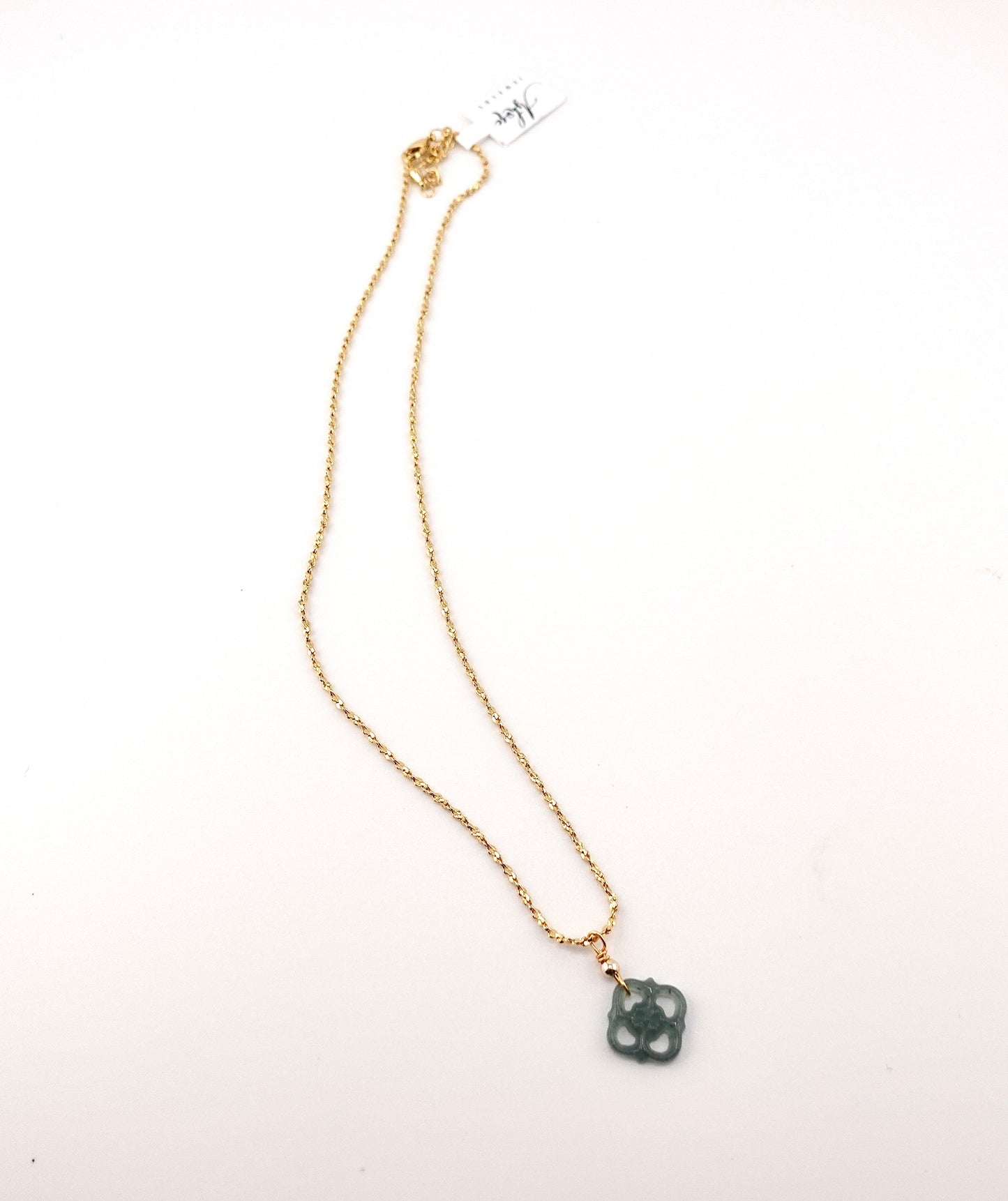 Jade charm necklace