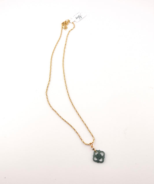 Jade charm necklace