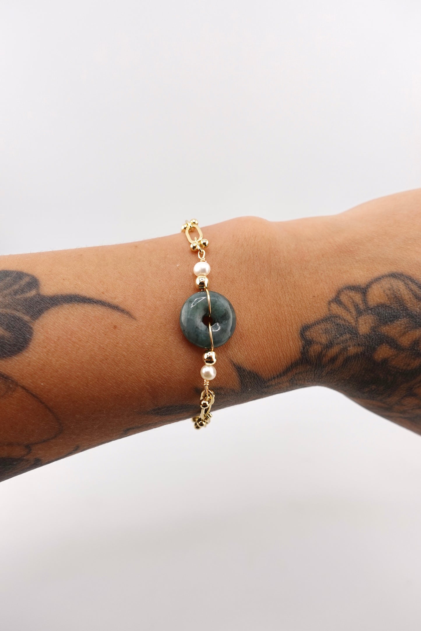 Jade donut bracelet