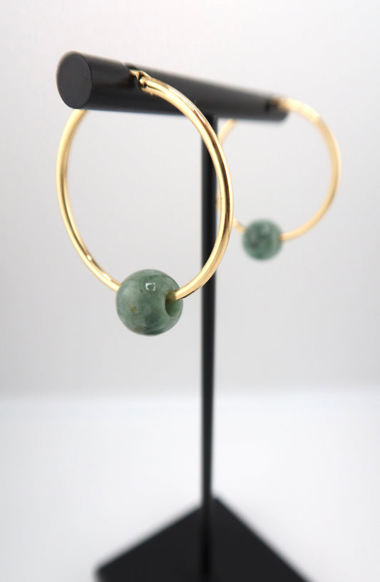 Small jade ball hoops