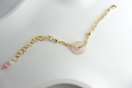 Rose Quartz Donut Bracelet