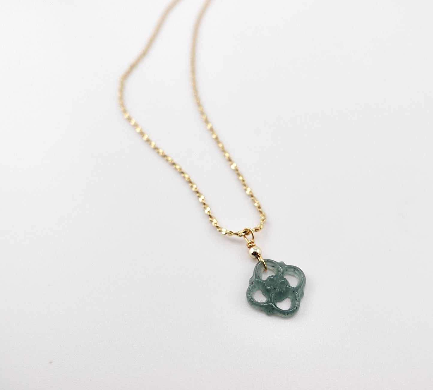 Jade charm necklace