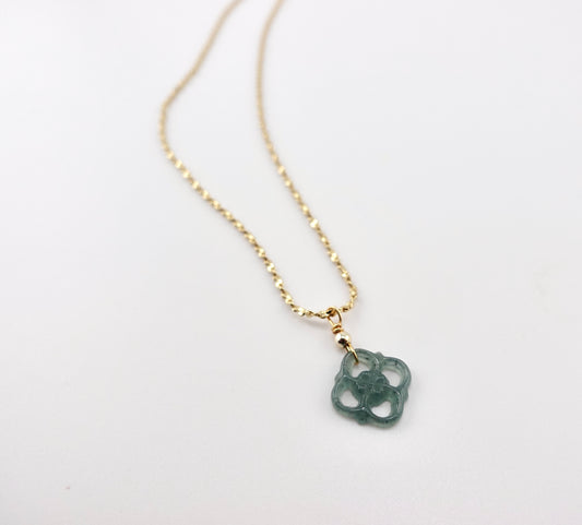 Jade charm necklace