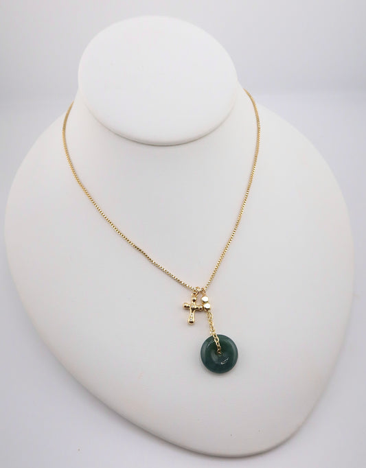 Jade dropped necklace