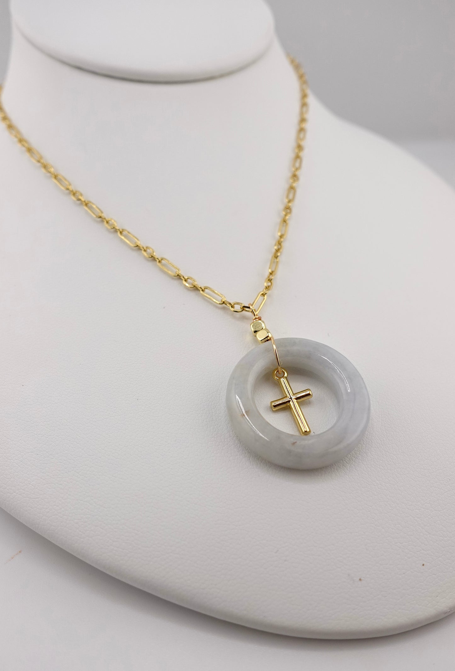 Cross donut necklace