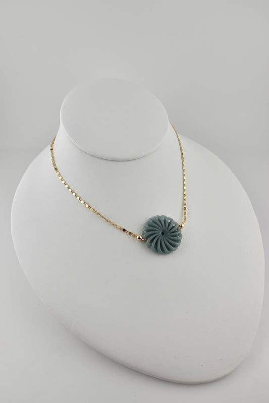 Jade blossom necklace