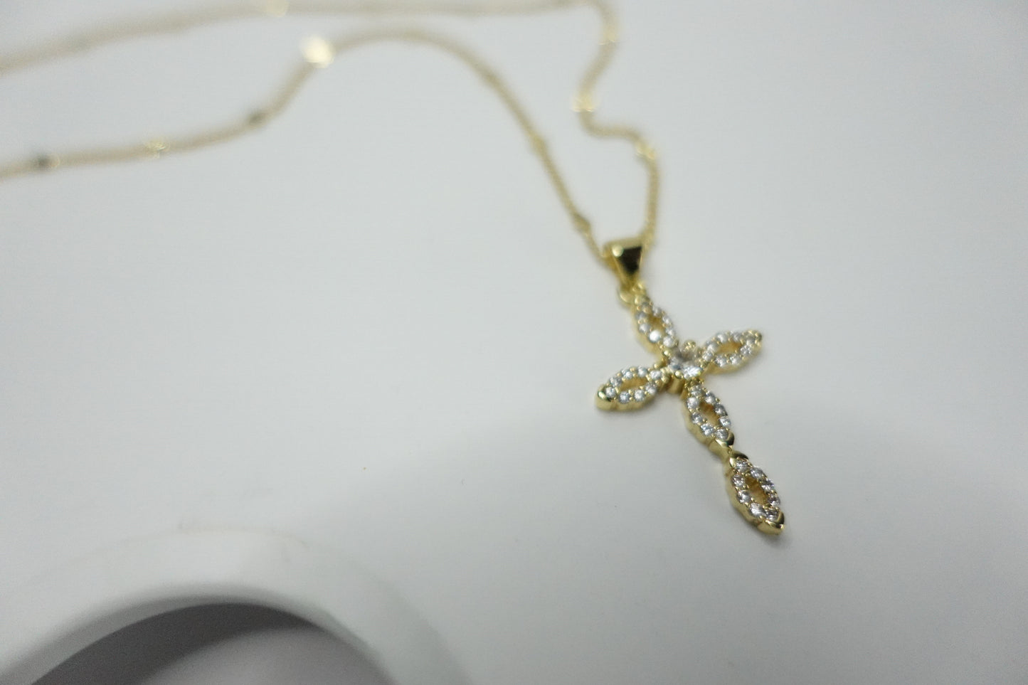 Cross stacker necklace
