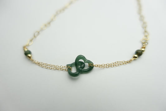 Dark jade lovers tide necklace