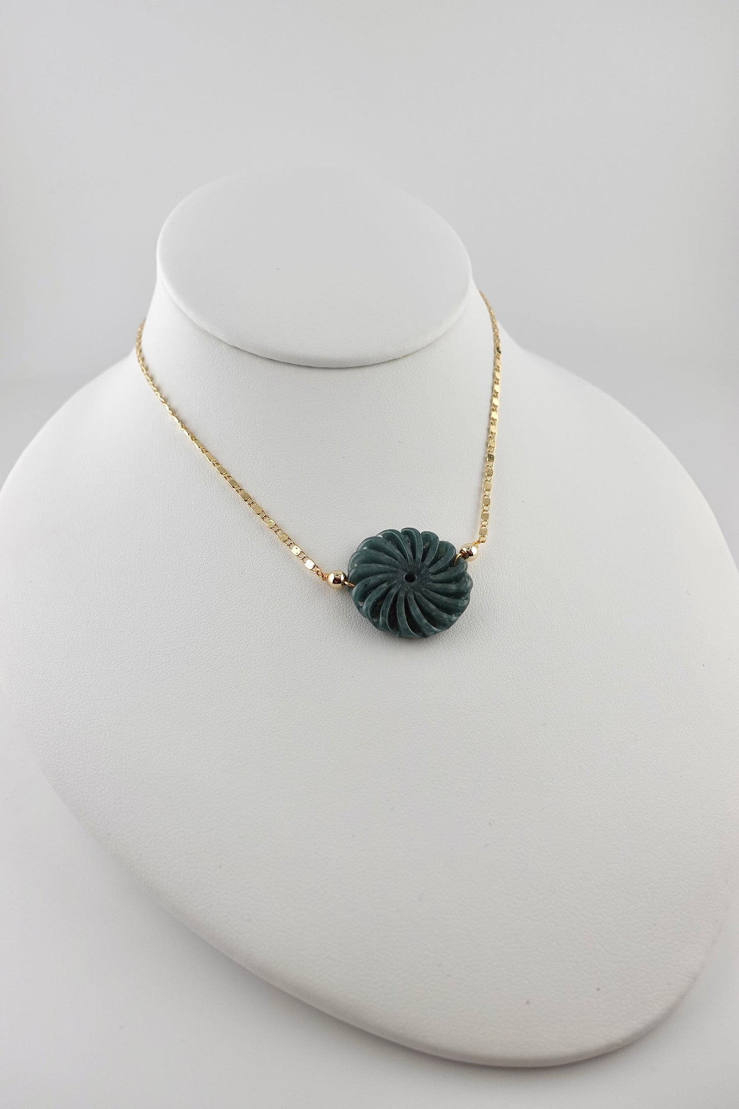 Jade blossom necklace