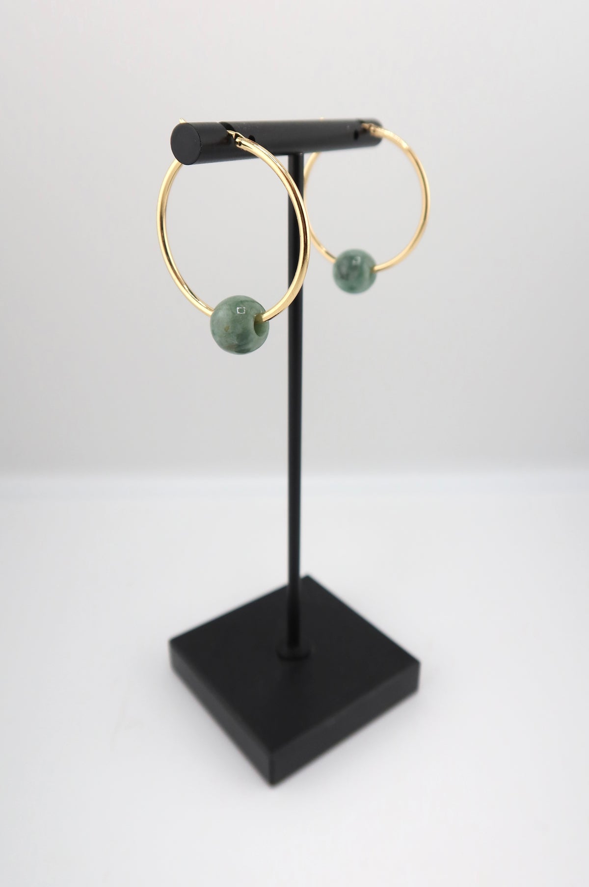 Small jade ball hoops