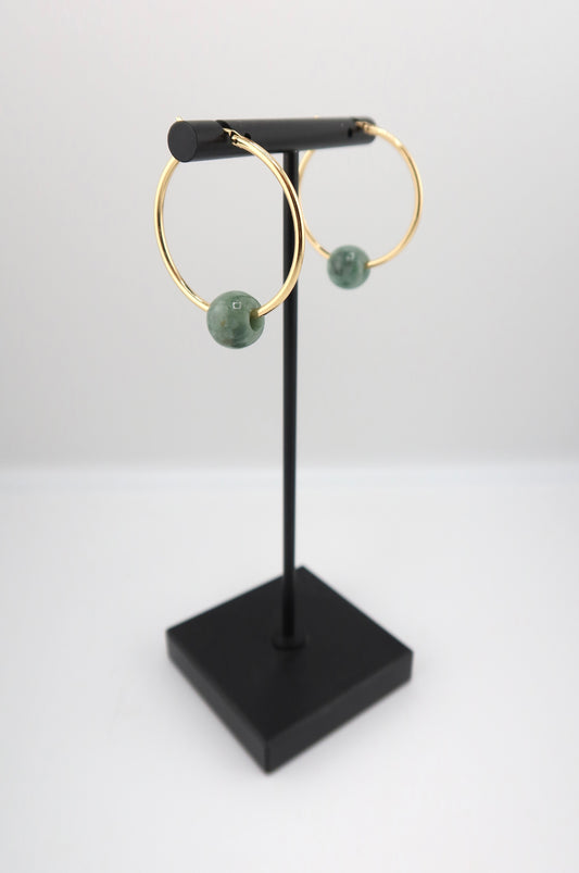 Small jade ball hoops