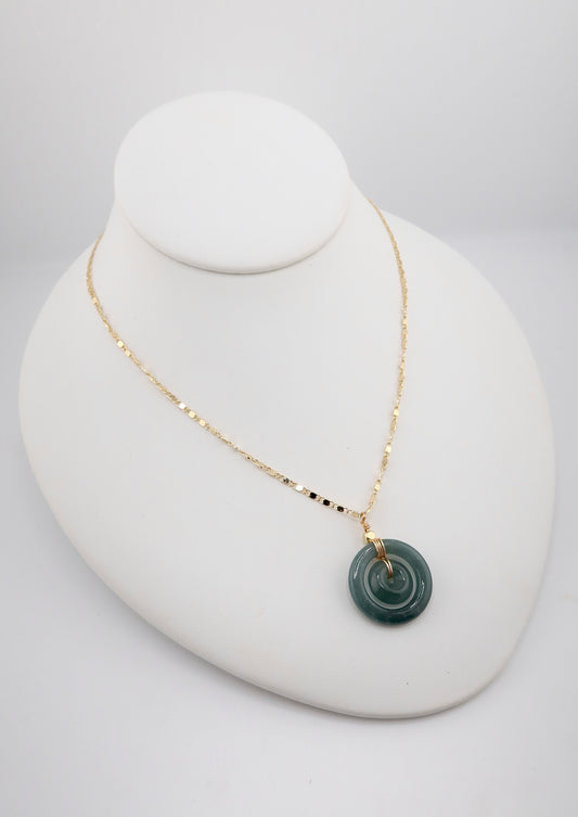 Double jade necklace