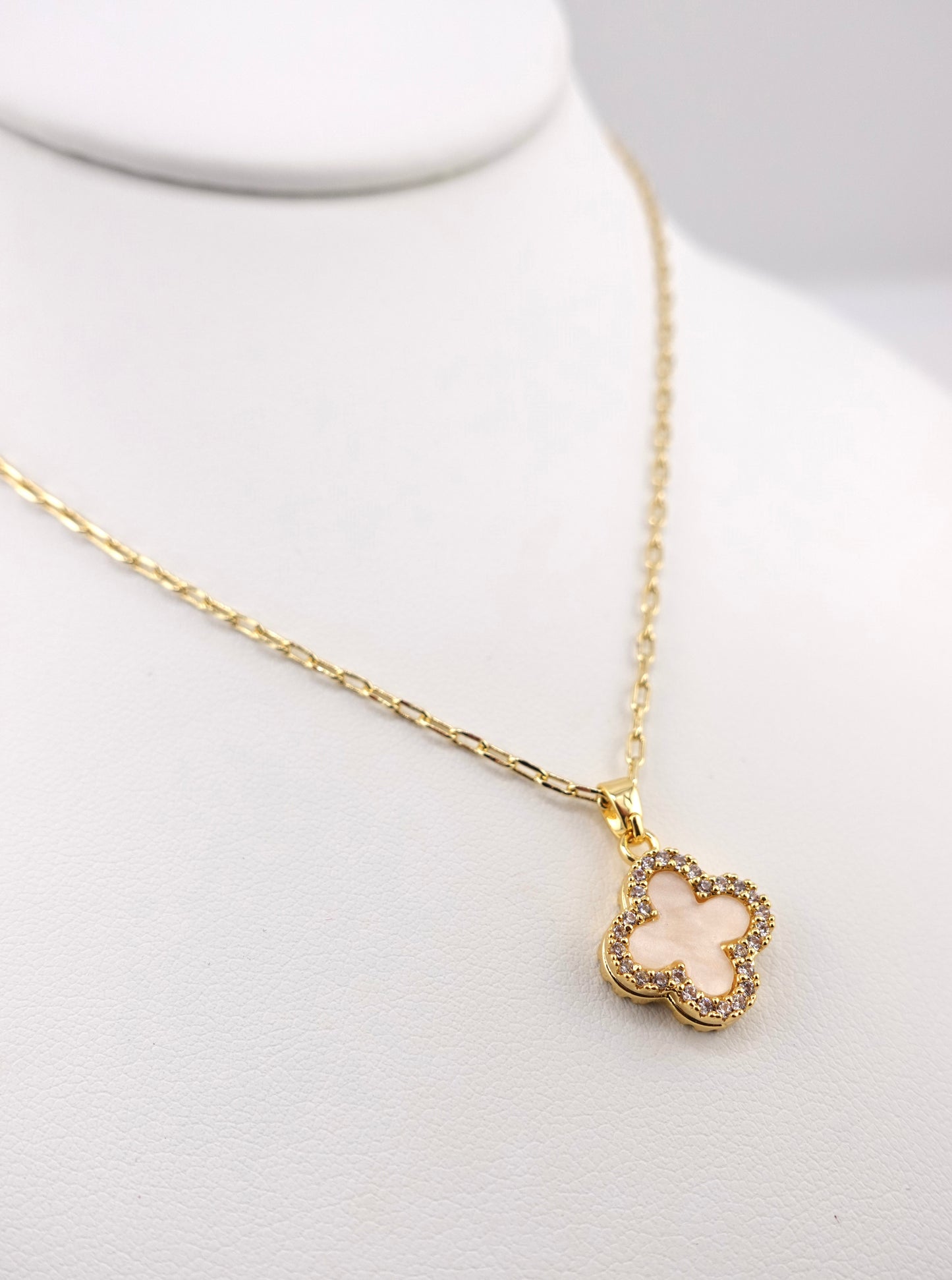 Clover stacker necklace