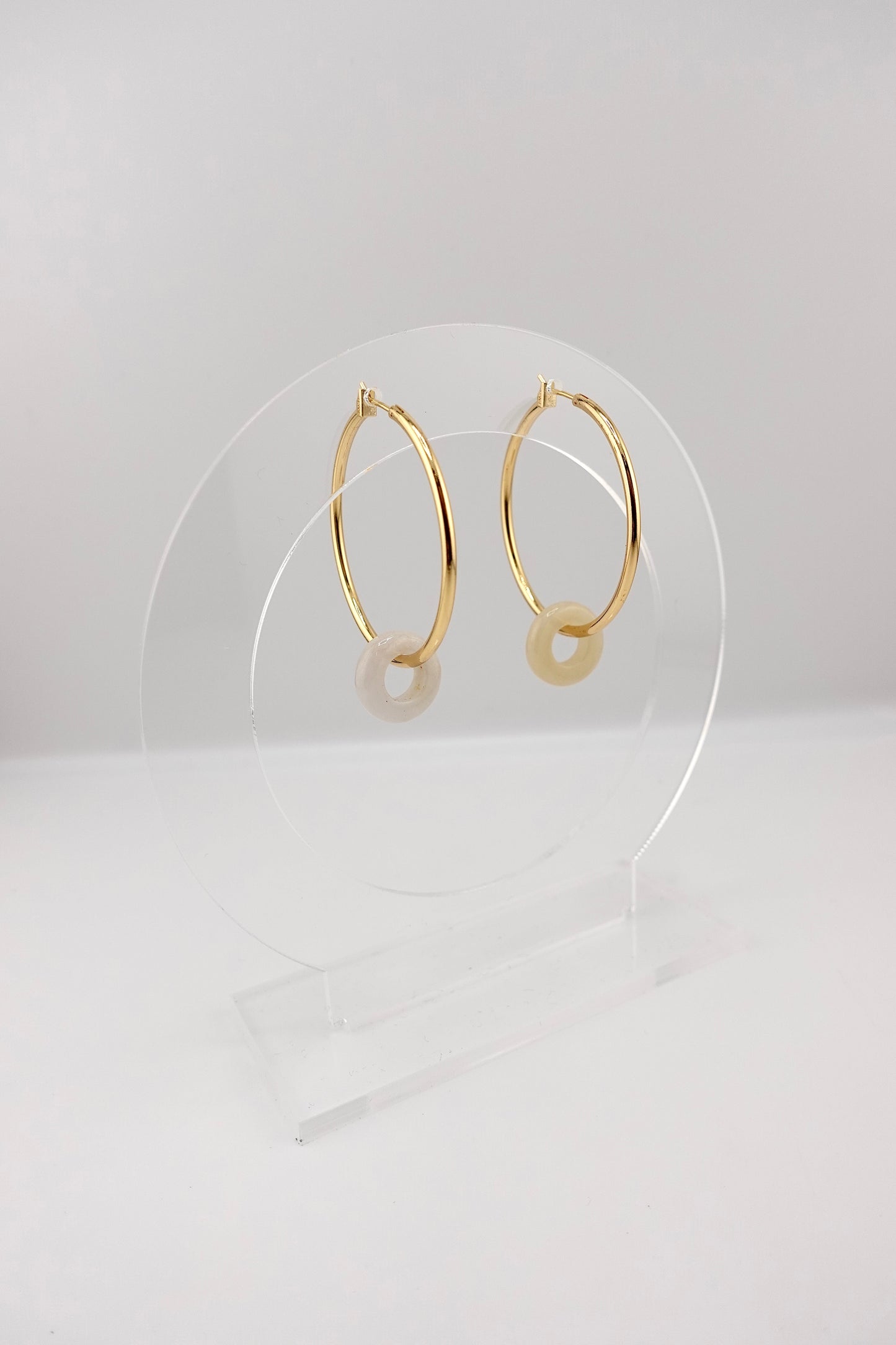 Honey jade hoops