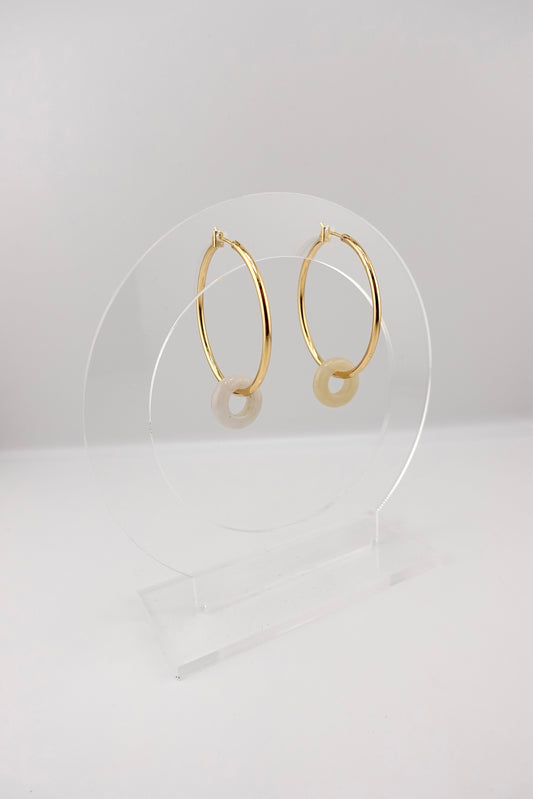 Honey jade hoops