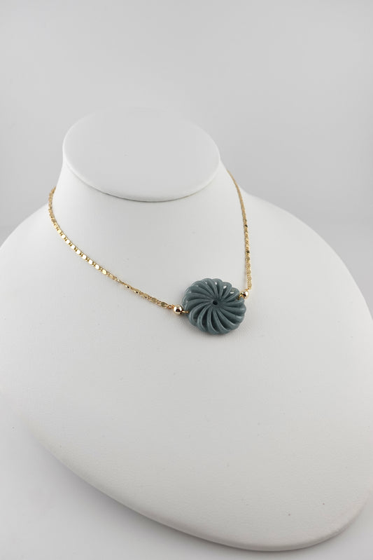 Jade blossom necklace