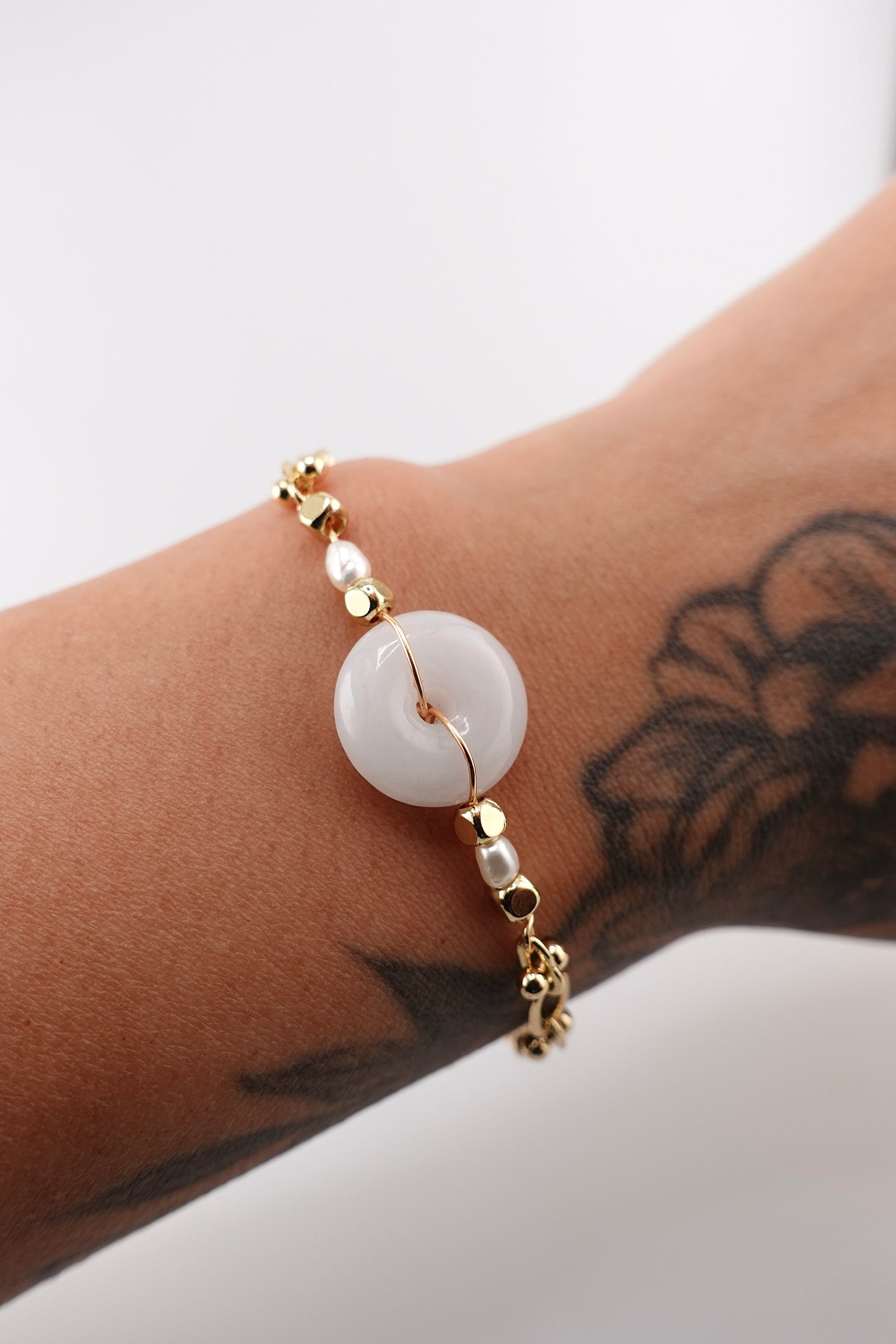 Jade donut bracelet