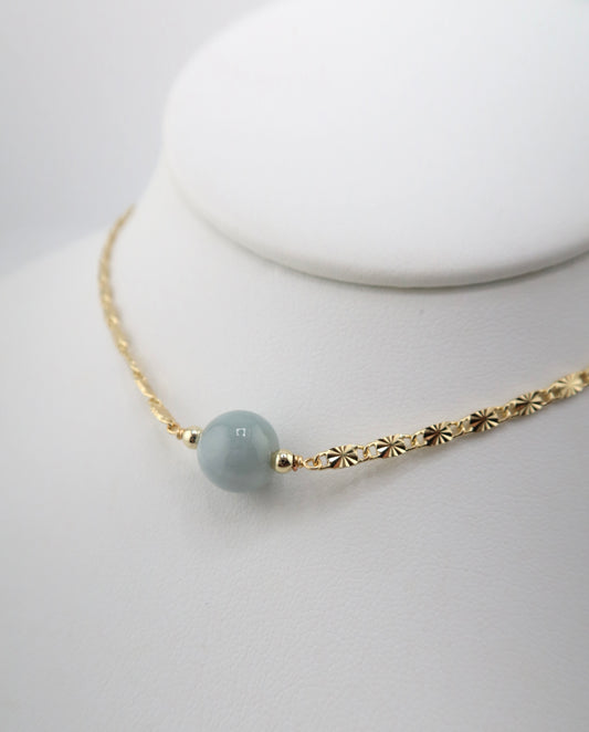 Jade sphere choker