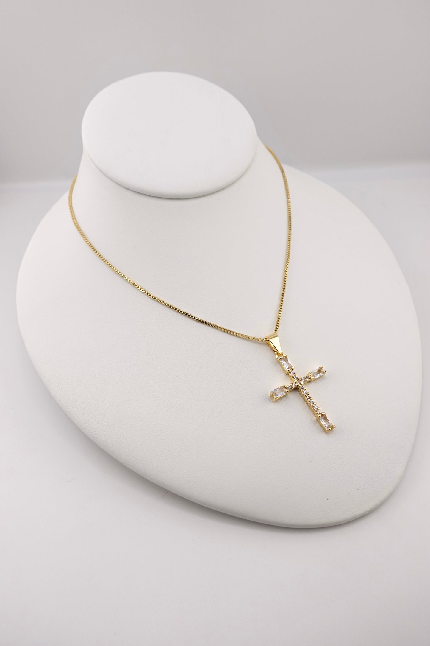 Cross stacker necklace