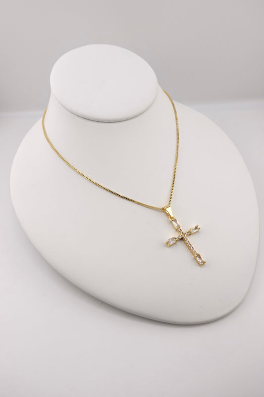 Cross stacker necklace